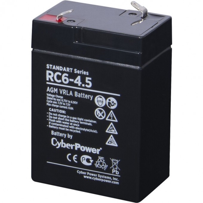 Аккумулятор CYBERPOWER RС6-4.5 (6V / 4.5Ah) RC 6-4.5 Аккумулятор CYBERPOWER RС6-4.5 (6V / 4.5Ah) RC 6-4.5